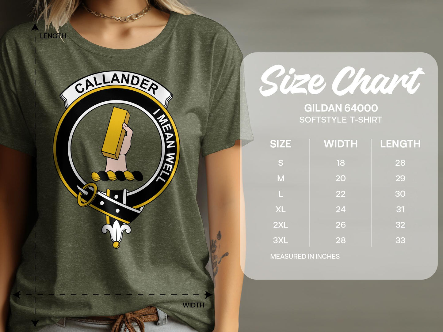 Callander Scottish Clan Crest Highland Games T-Shirt - Living Stone Gifts