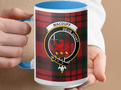 Scottish MacDuff Clan Crest Tartan Plaid Design Mug - Living Stone Gifts