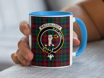 Macculloch Clan Crest Scottish Tartan Design Mug - Living Stone Gifts