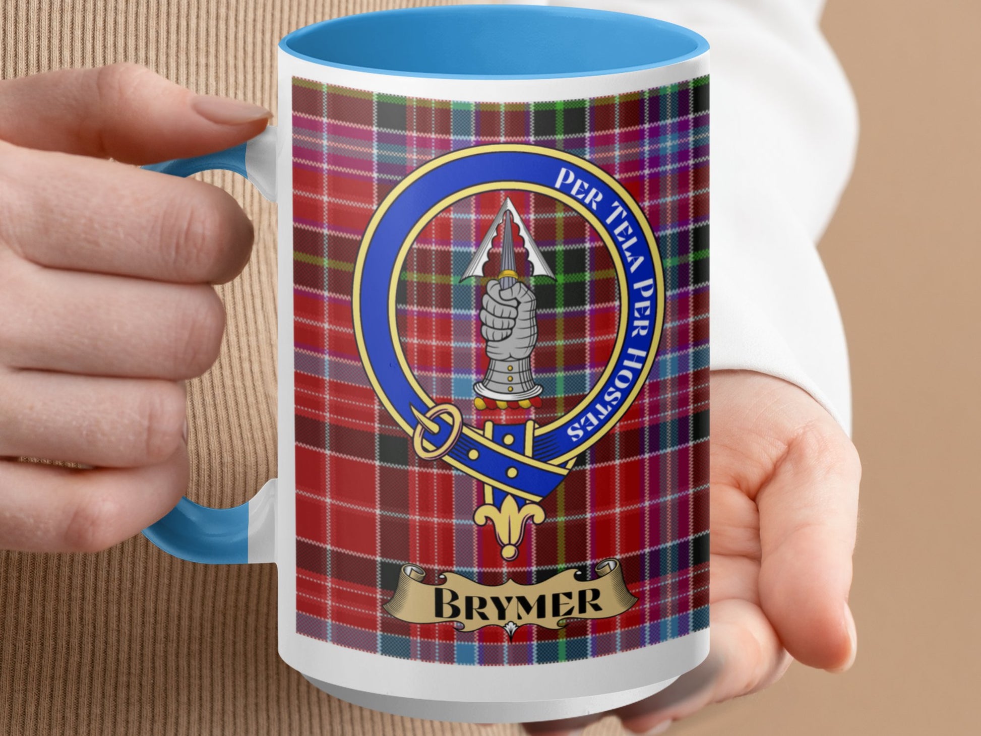 Unique Scottish Clan Brymer Crest Design Coffee Mug - Living Stone Gifts