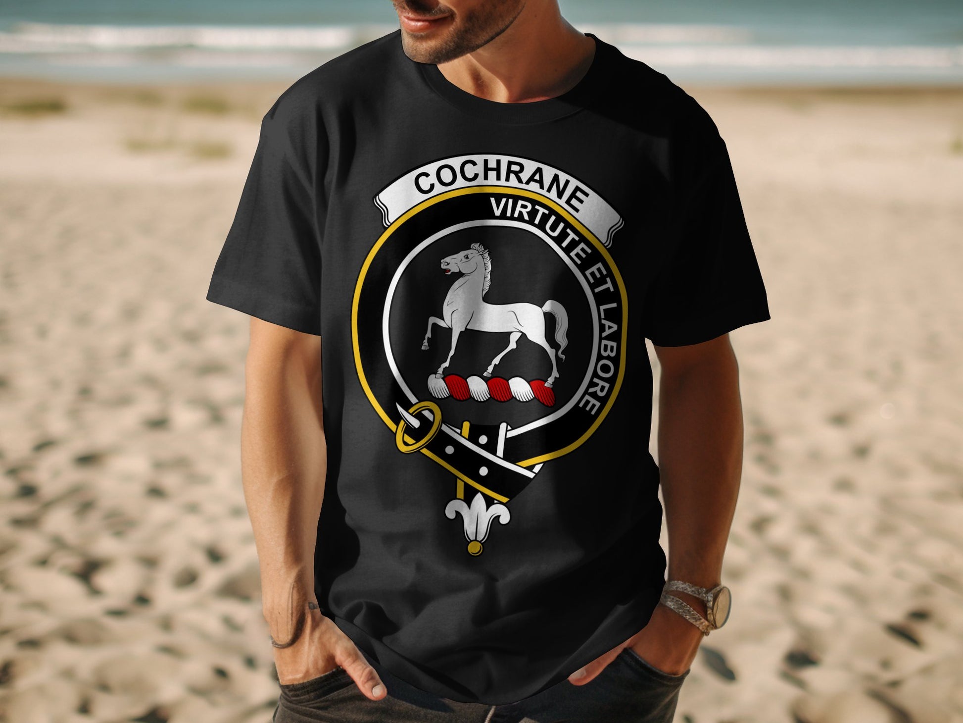 Cochrane Scottish Clan Crest Highland Games T-Shirt - Living Stone Gifts