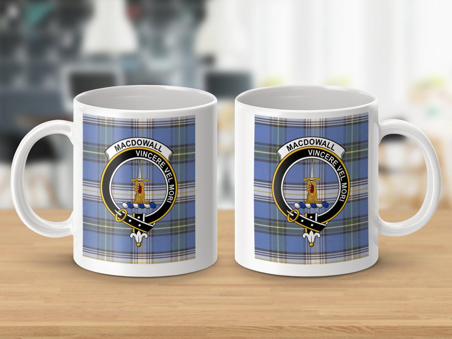 Macdowall Clan Crest Personalised Tartan Plaid Mug - Living Stone Gifts
