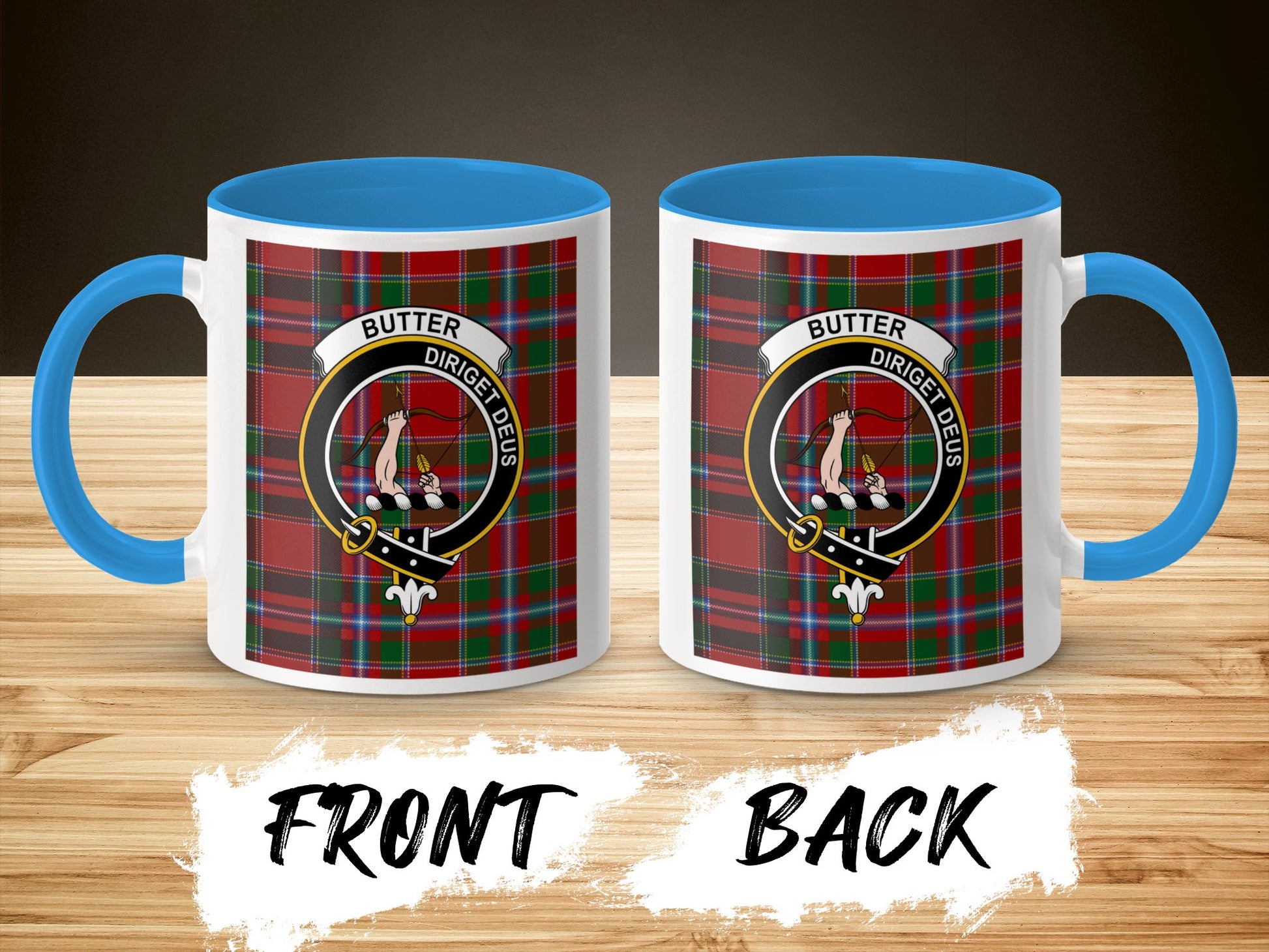 Scottish Clan Crest and Tartan Design Pattern Mug - Living Stone Gifts