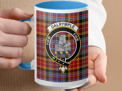 Clan Dalrymple Scottish Tartan Crest Mug - Living Stone Gifts