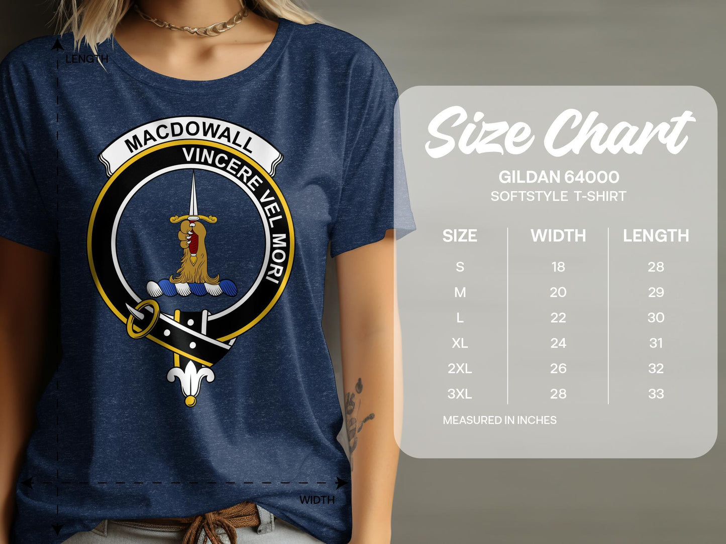 Macdowall Clan Crest Highland Games T-Shirt - Living Stone Gifts