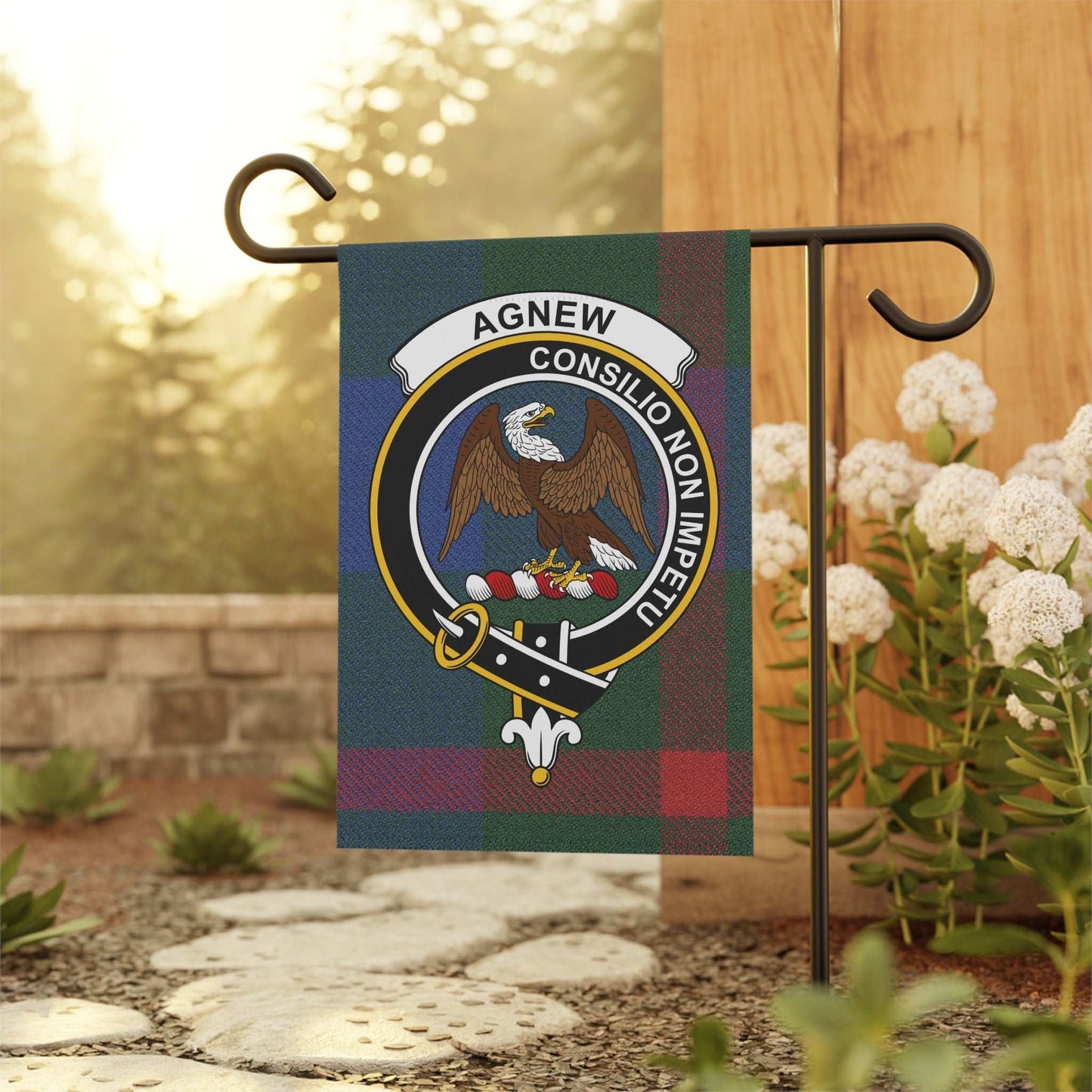 Agnew Clan Scottish Tartan Garden Flag