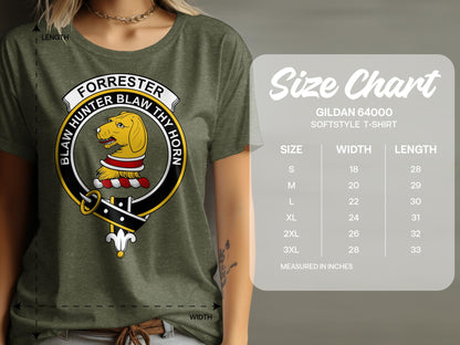 Forrester Scottish Clan Crest Highland Games T-Shirt - Living Stone Gifts