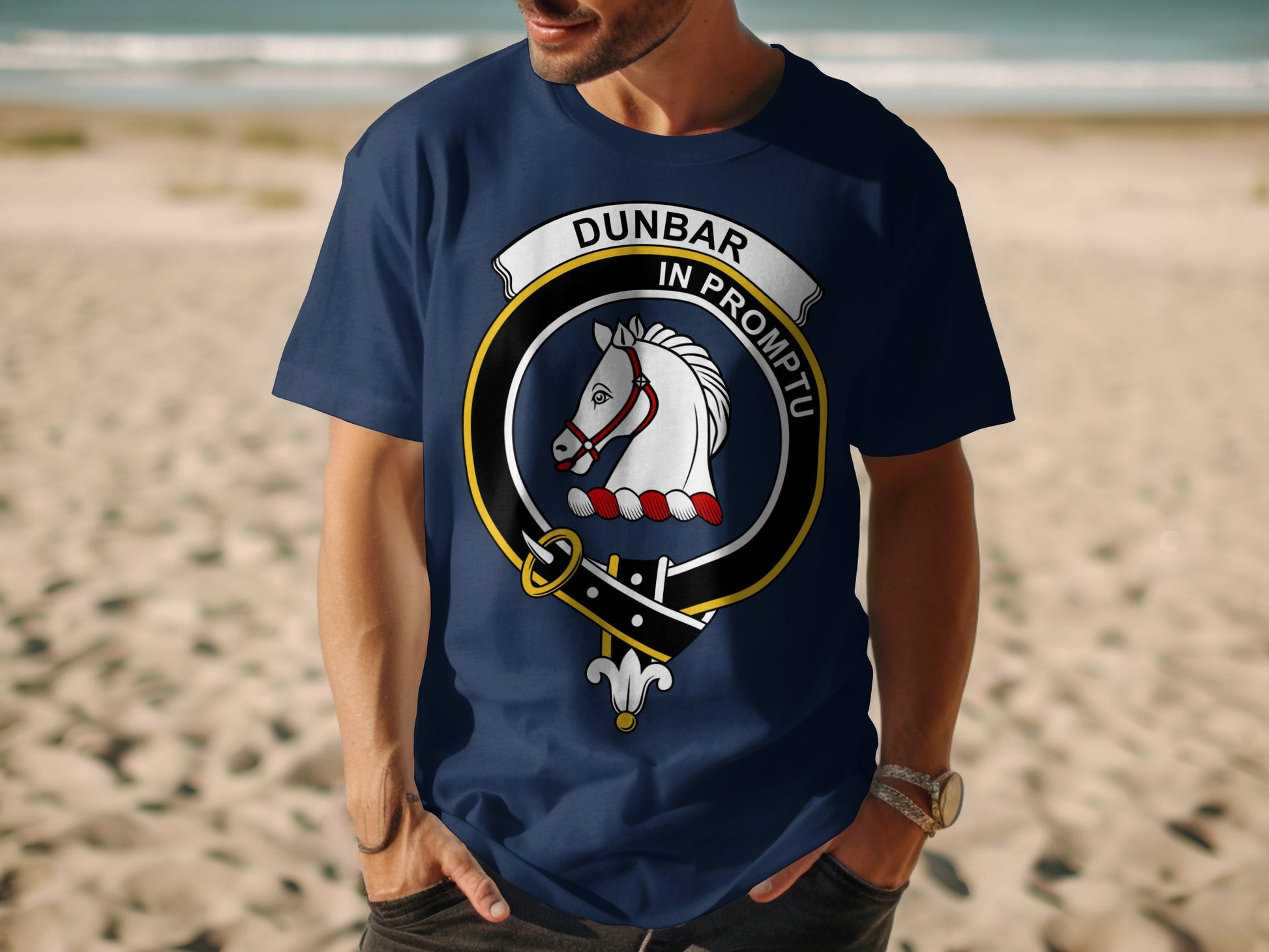 Dunbar Scottish Clan Crest Highland Games T-Shirt - Living Stone Gifts