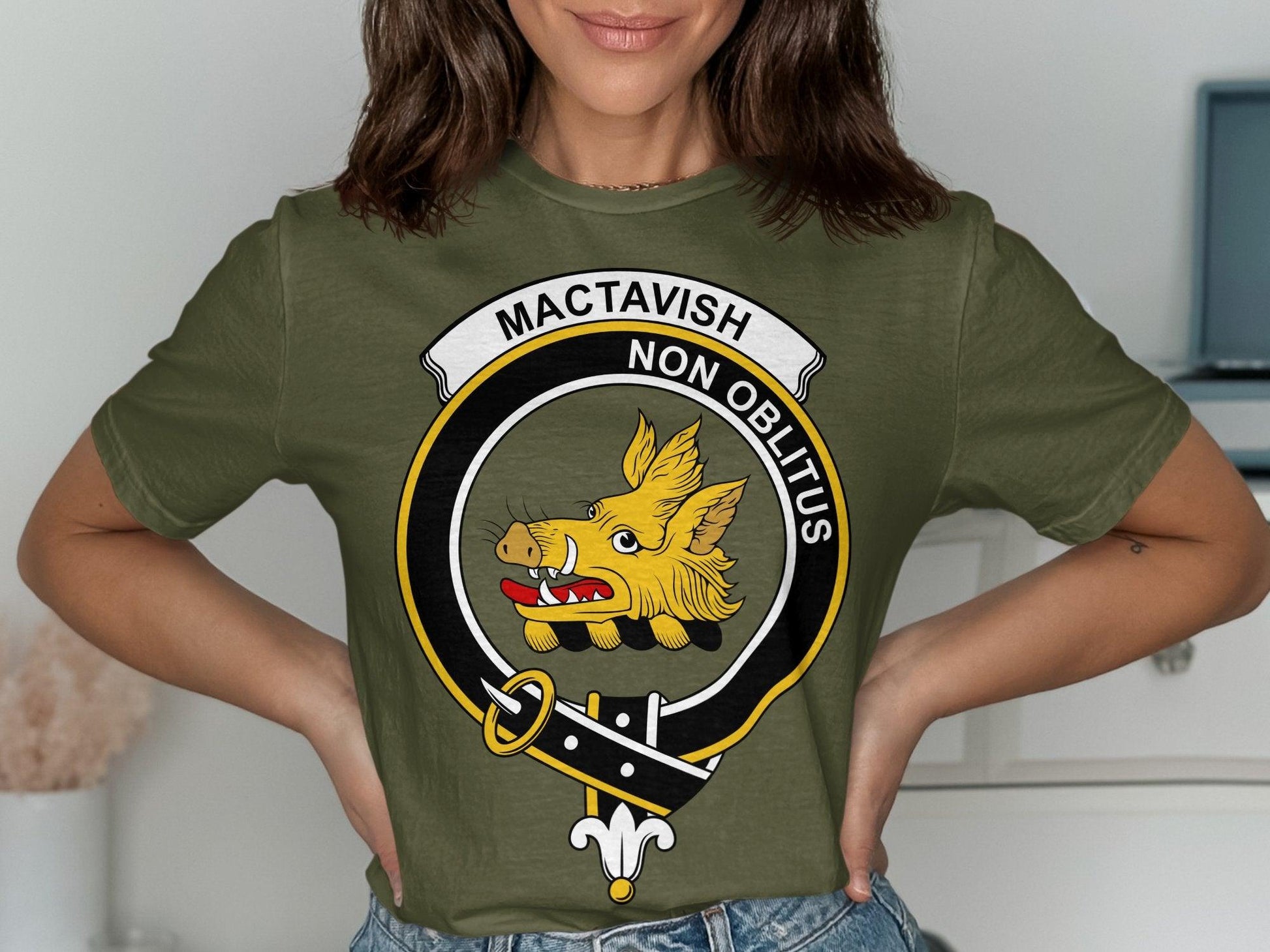 Scottish Clan Crest Mactavish Highland Games T-Shirt - Living Stone Gifts