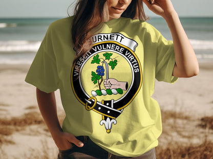 Burnett Clan Crest Highland Games Scottish T-Shirt - Living Stone Gifts