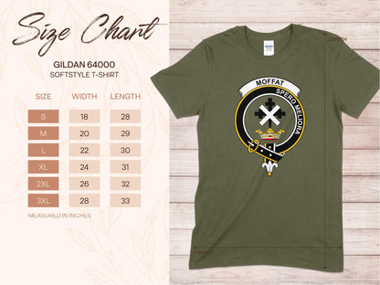 Moffat Scottish Clan Crest Highland Games T-Shirt - Living Stone Gifts
