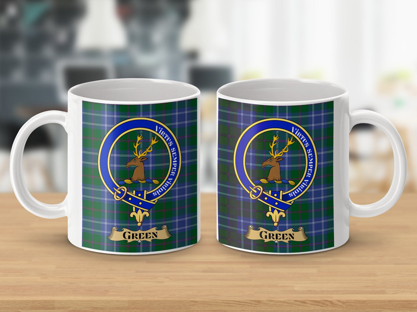 Clan Strachan Scottish Tartan Crest Coffee Mug - Living Stone Gifts