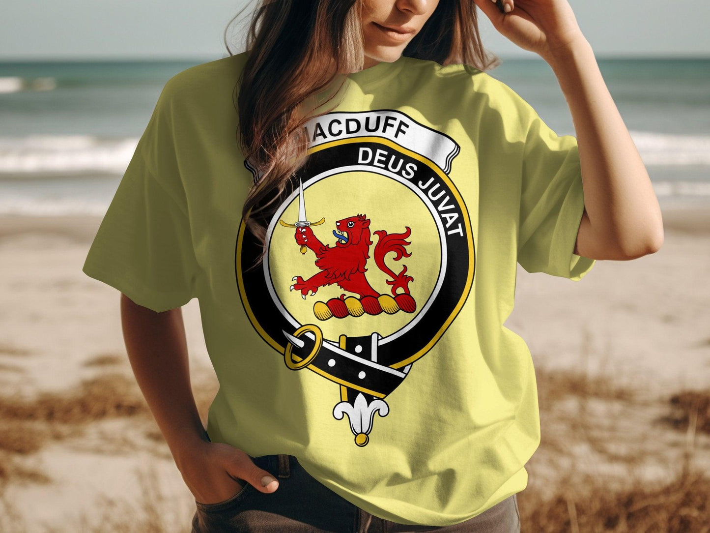 Macduff Clan Crest Deus Juvat Scottish Festival T-Shirt - Living Stone Gifts