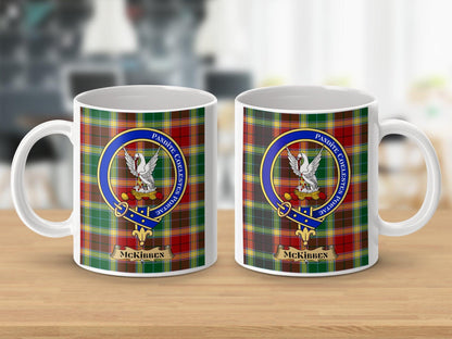 McKibben Scottish Clan Tartan Crest Design Mug - Living Stone Gifts