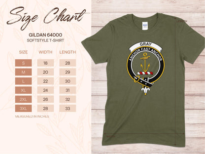 Gray Clan Scottish Crest Highland Games T-Shirt - Living Stone Gifts