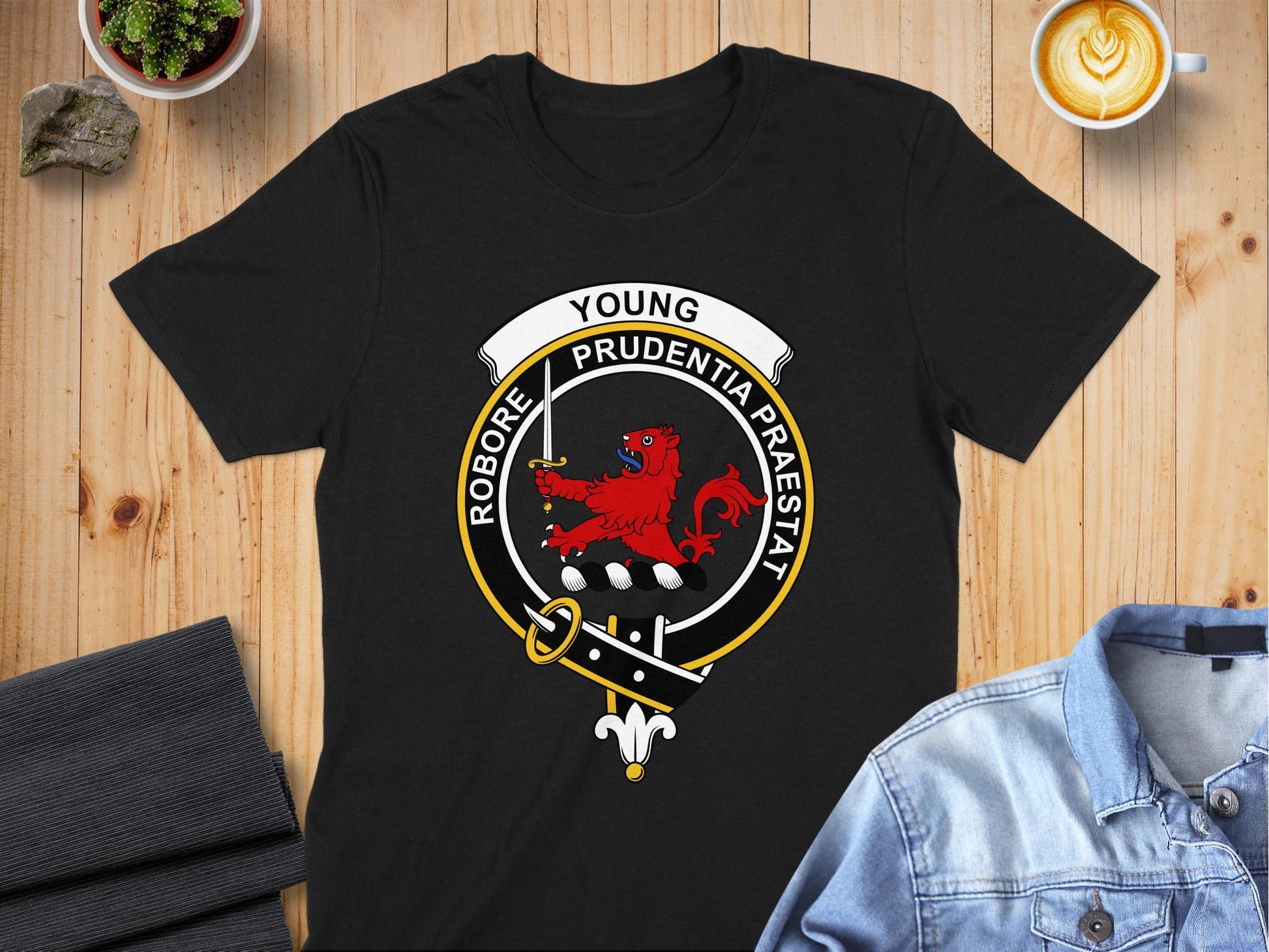 Classic Scottish Clan Crest Design Young T-Shirt - Living Stone Gifts