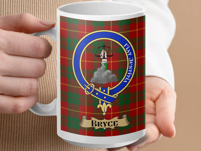 Clan Crest Tartan Pattern Personalized Mug - Living Stone Gifts