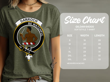 Darroch Scottish Clan Crest T-Shirt for Highland Games - Living Stone Gifts