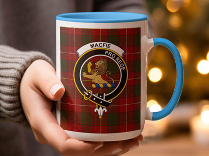 Proud Macfie Crest Tartan Design Scottish Clan Mug - Living Stone Gifts