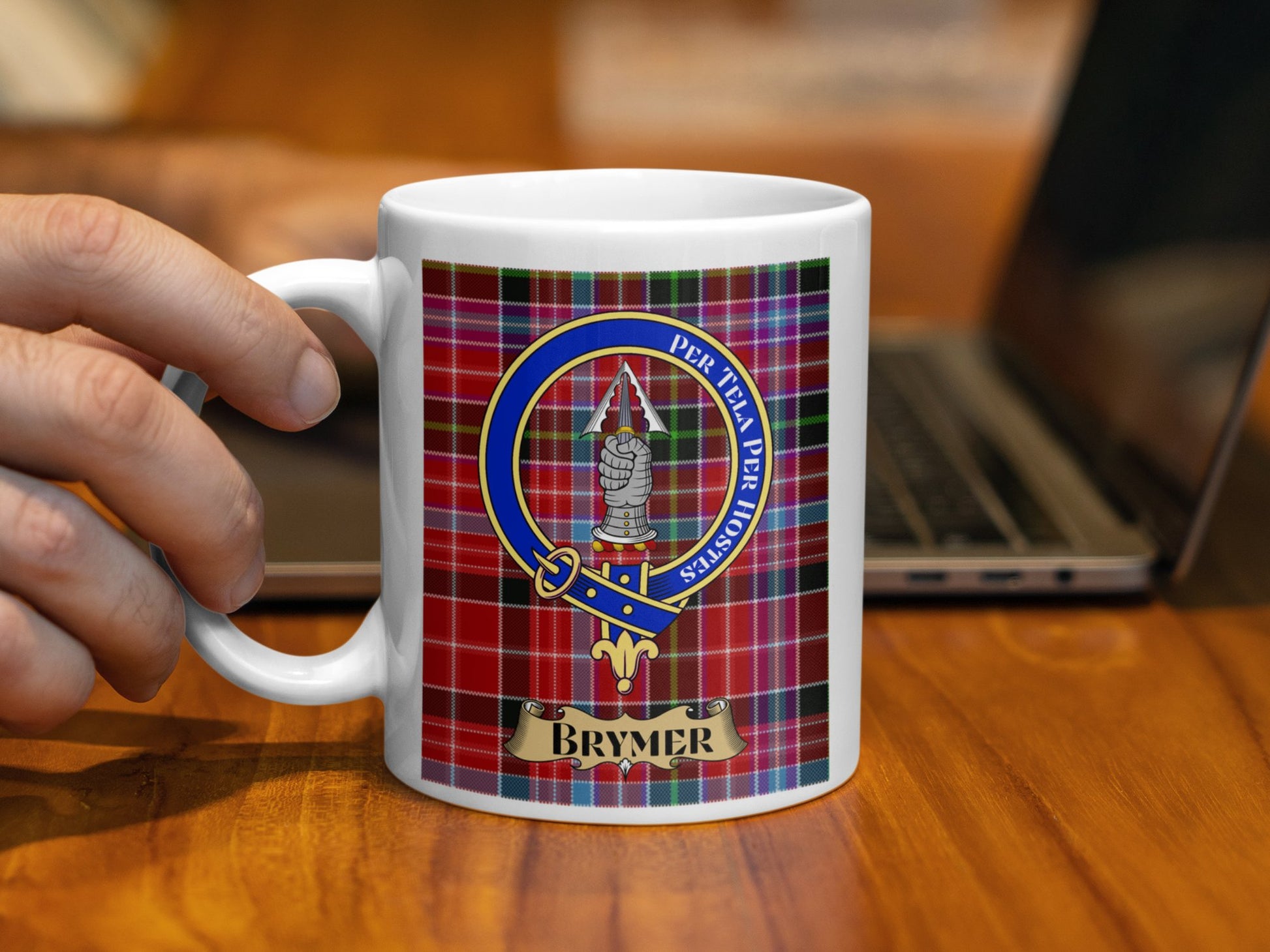 Unique Scottish Clan Brymer Crest Design Coffee Mug - Living Stone Gifts