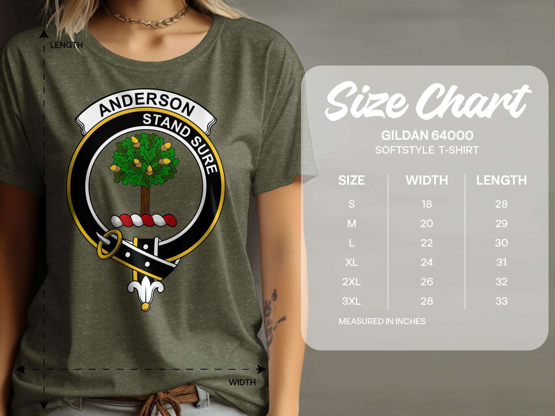 Anderson Scottish Clan Crest Stand Sure T-Shirt - Living Stone Gifts