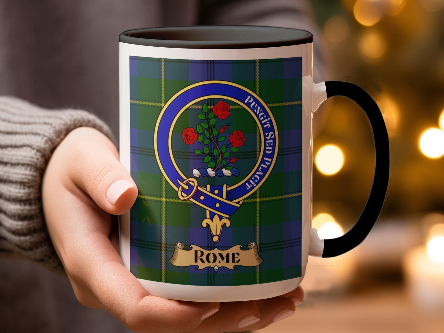 Rome Scottish Clan Tartan Crest Mug - Living Stone Gifts