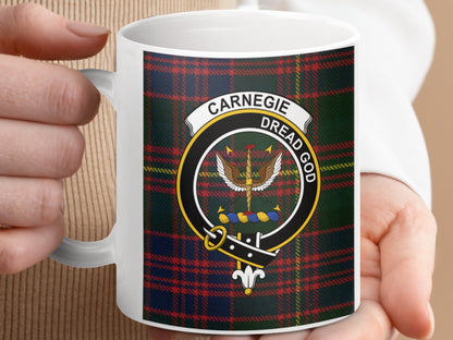 Carnegie Clan Scottish Tartan Crest Mug - Living Stone Gifts