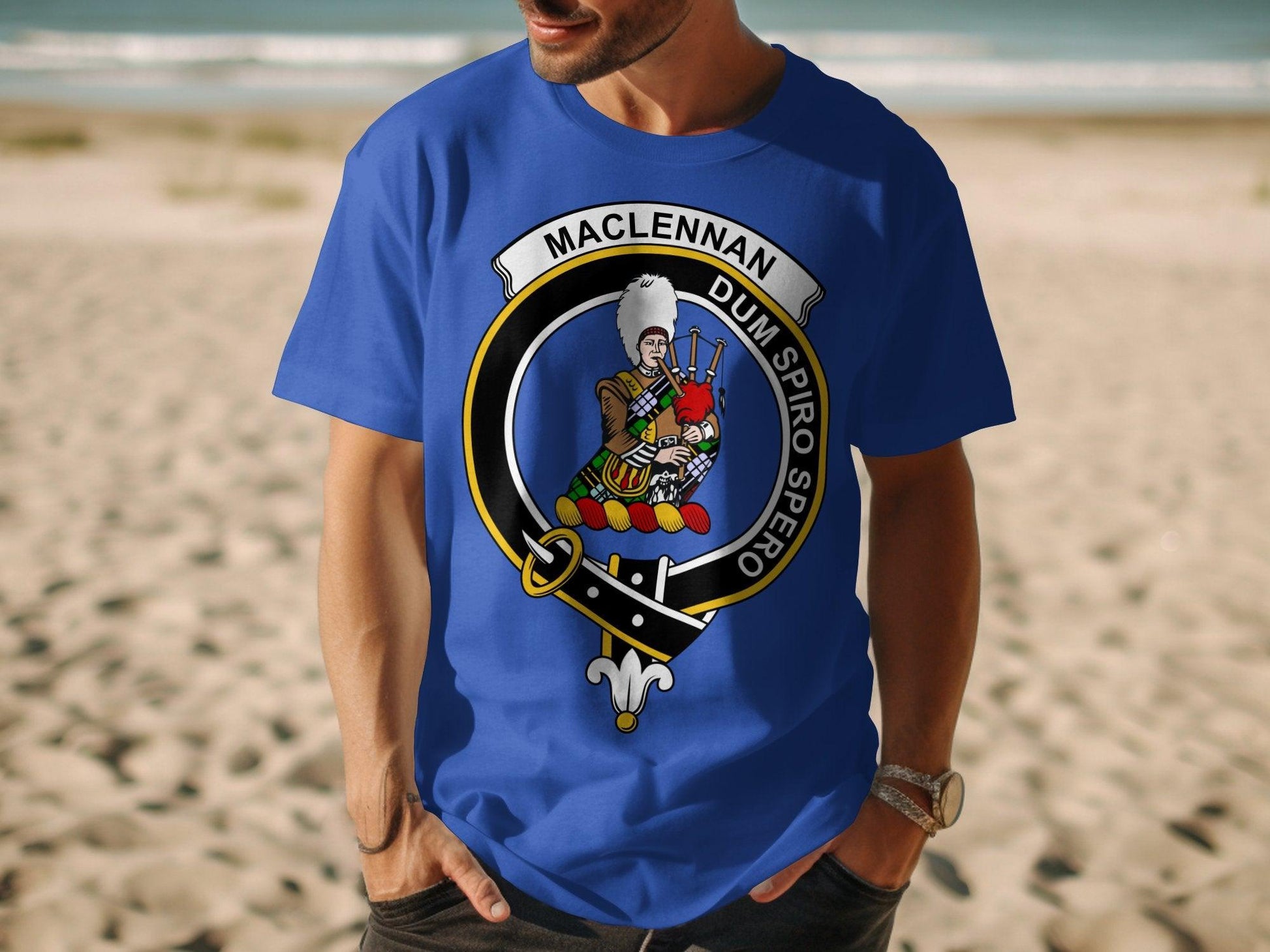 Proud MacLennan Clan Crest Scottish Festival T-Shirt - Living Stone Gifts