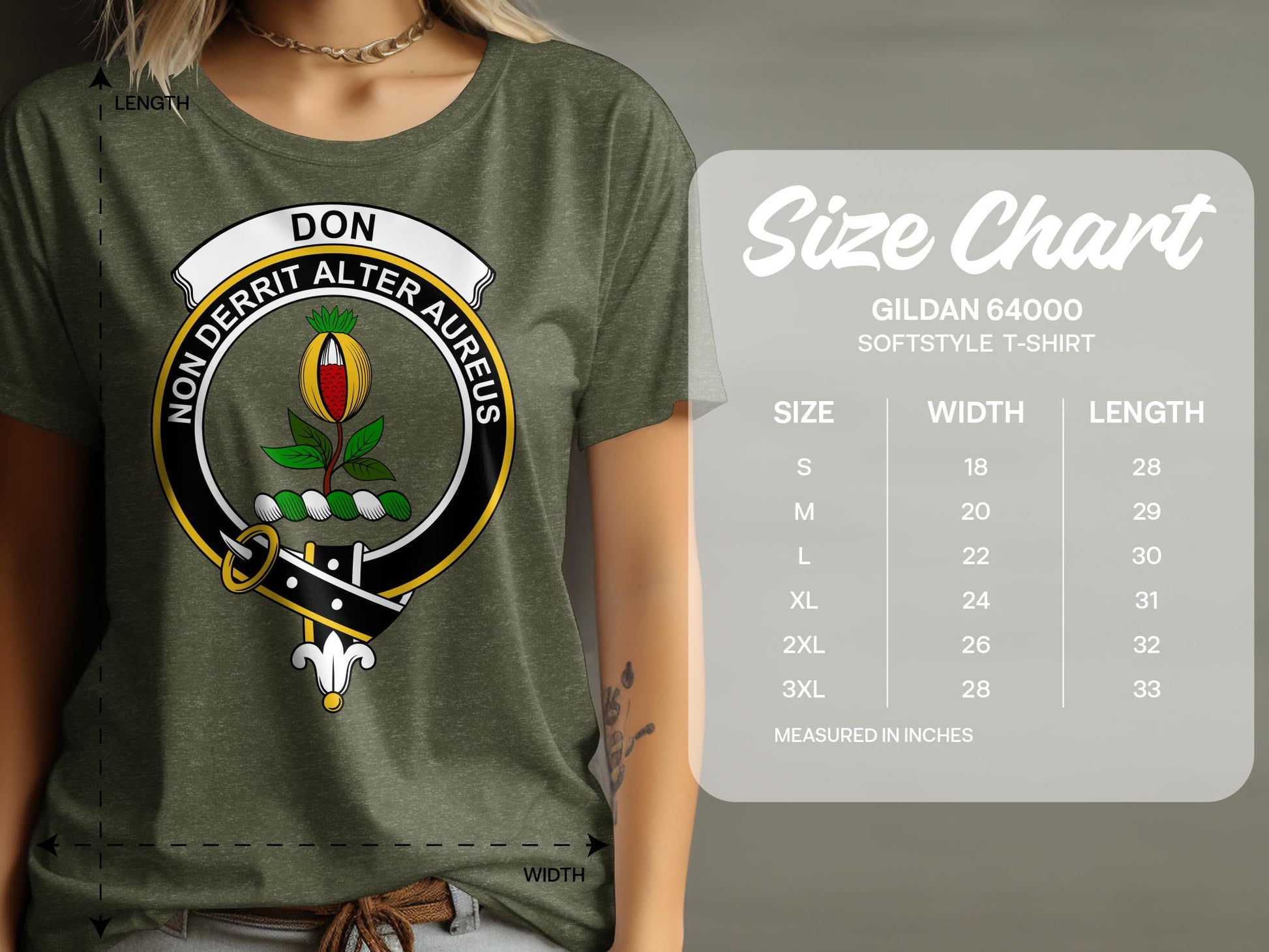 Don Scottish Clan Highland Games Crest T-Shirt - Living Stone Gifts