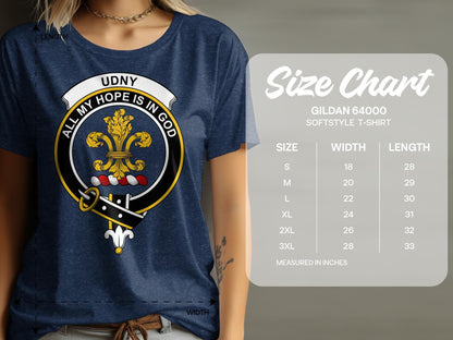 Clan Udny Crest of Scotland Highland Games T-Shirt - Living Stone Gifts