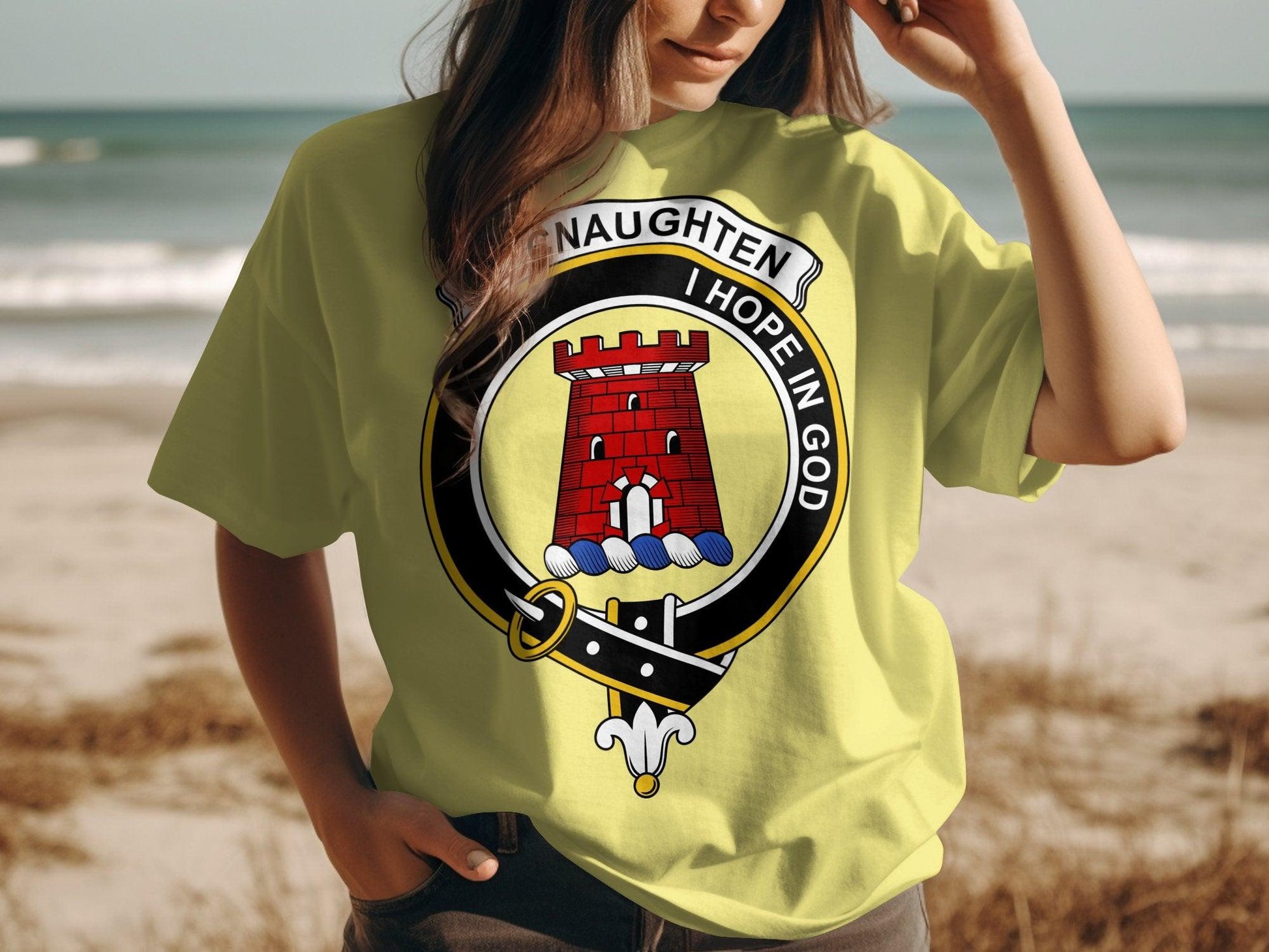 Scottish Clan Macnaughten Crest Highland Games T-Shirt - Living Stone Gifts