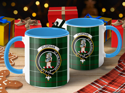 Clan Clephan Scottish Tartan Emblem Crest Mug - Living Stone Gifts