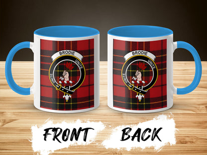 Scottish Clan Brodie Unite Tartan Emblem Ceramic Mug - Living Stone Gifts