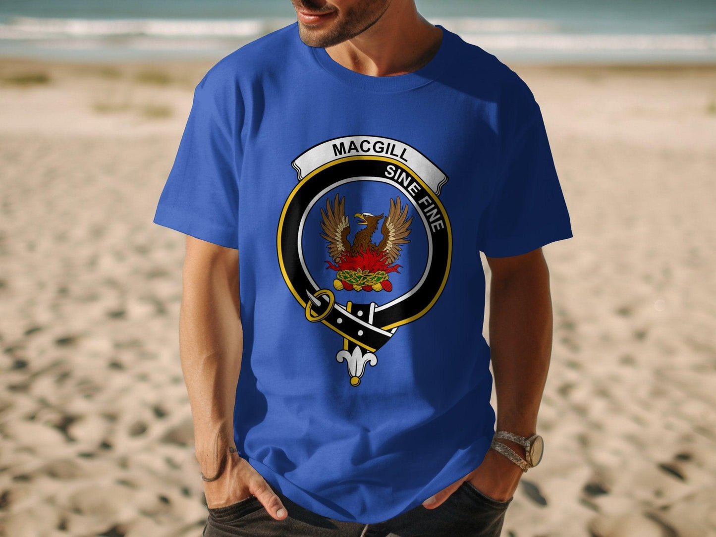 Clan MacGill Crest Emblem Highland Games T-Shirt - Living Stone Gifts