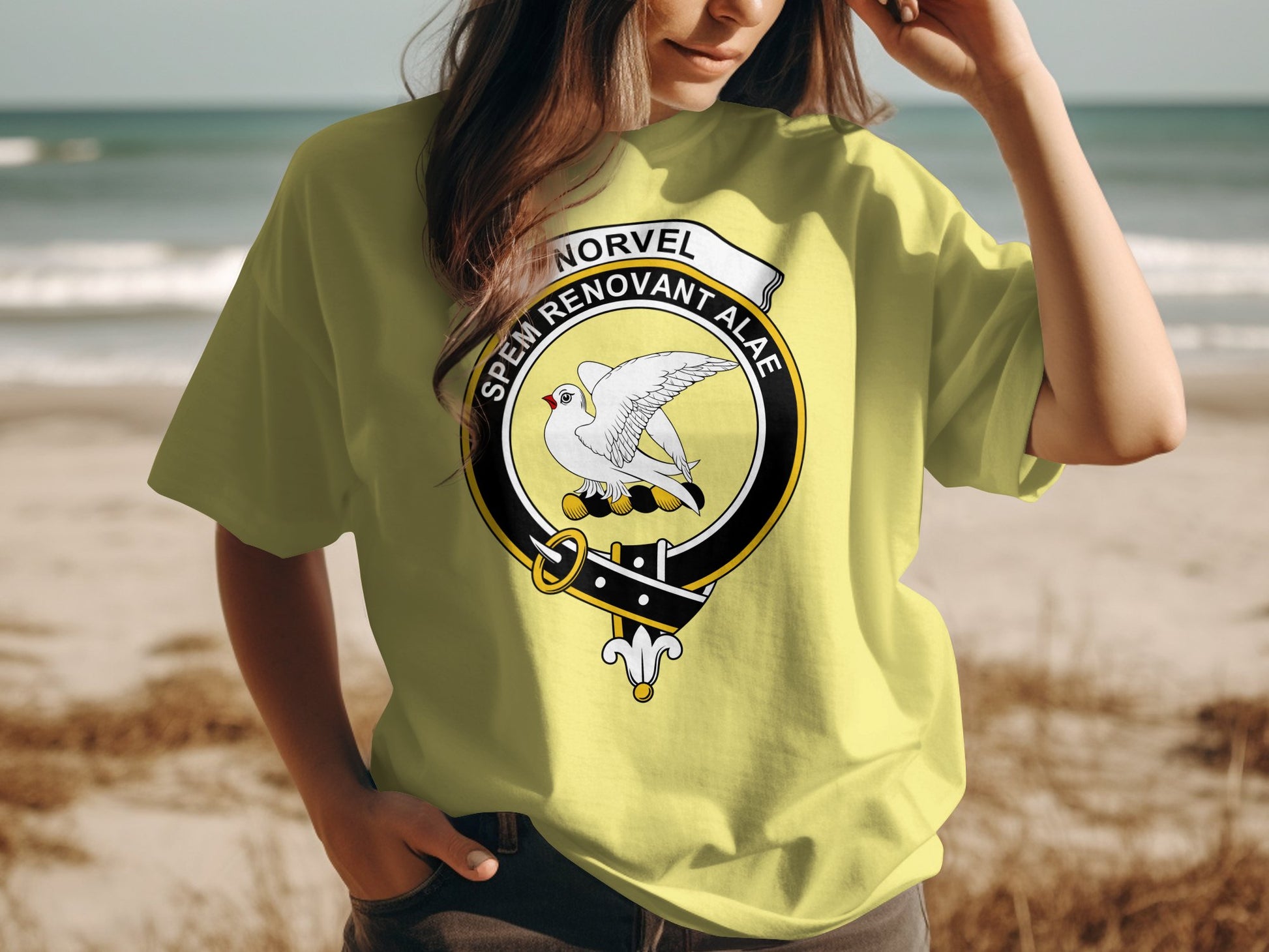 Norvel Scottish Clan Crest T-Shirt for Highland Games - Living Stone Gifts