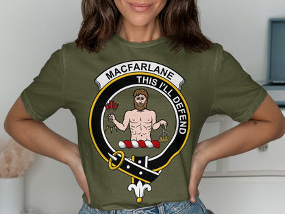 Scottish Clan MacFarlane Crest Highland Games T-Shirt - Living Stone Gifts