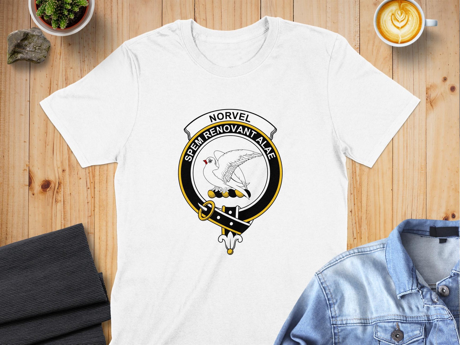 Norvel Scottish Clan Crest T-Shirt for Highland Games - Living Stone Gifts