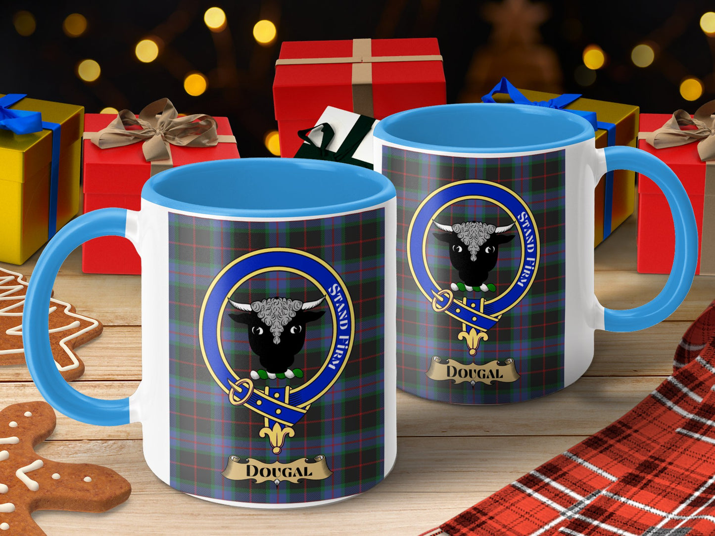 Clan Macdougal Highland Tartan Clan Crest Dougal Mug - Living Stone Gifts