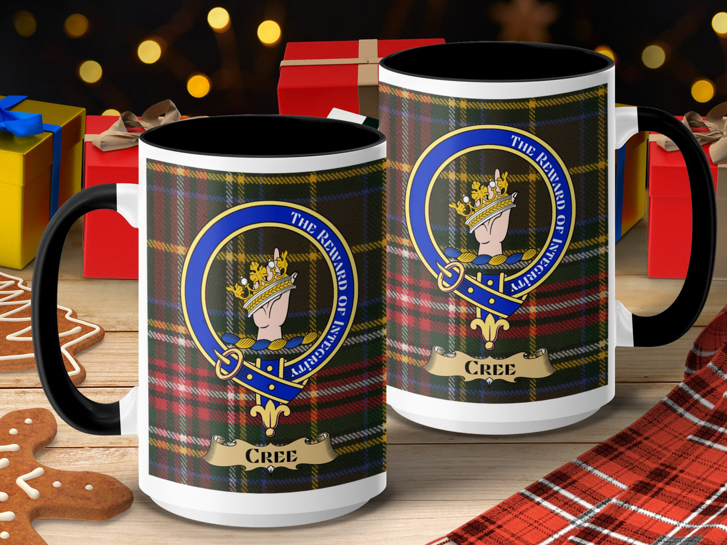 The Clan Cree Scottish Tartan Crest Emblem Mug - Living Stone Gifts