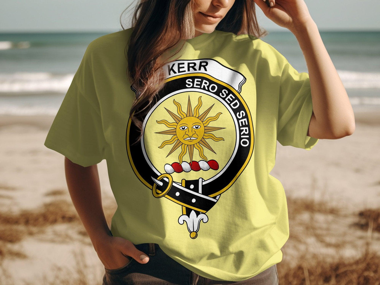 Scottish Kerr Clan Crest Emblem Highland Games T-Shirt - Living Stone Gifts