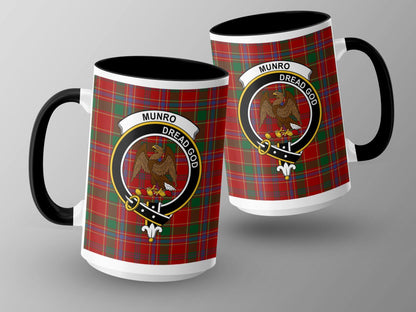 Munro Clan Crest Tartan Emblem Scottish Heritage Mug - Living Stone Gifts