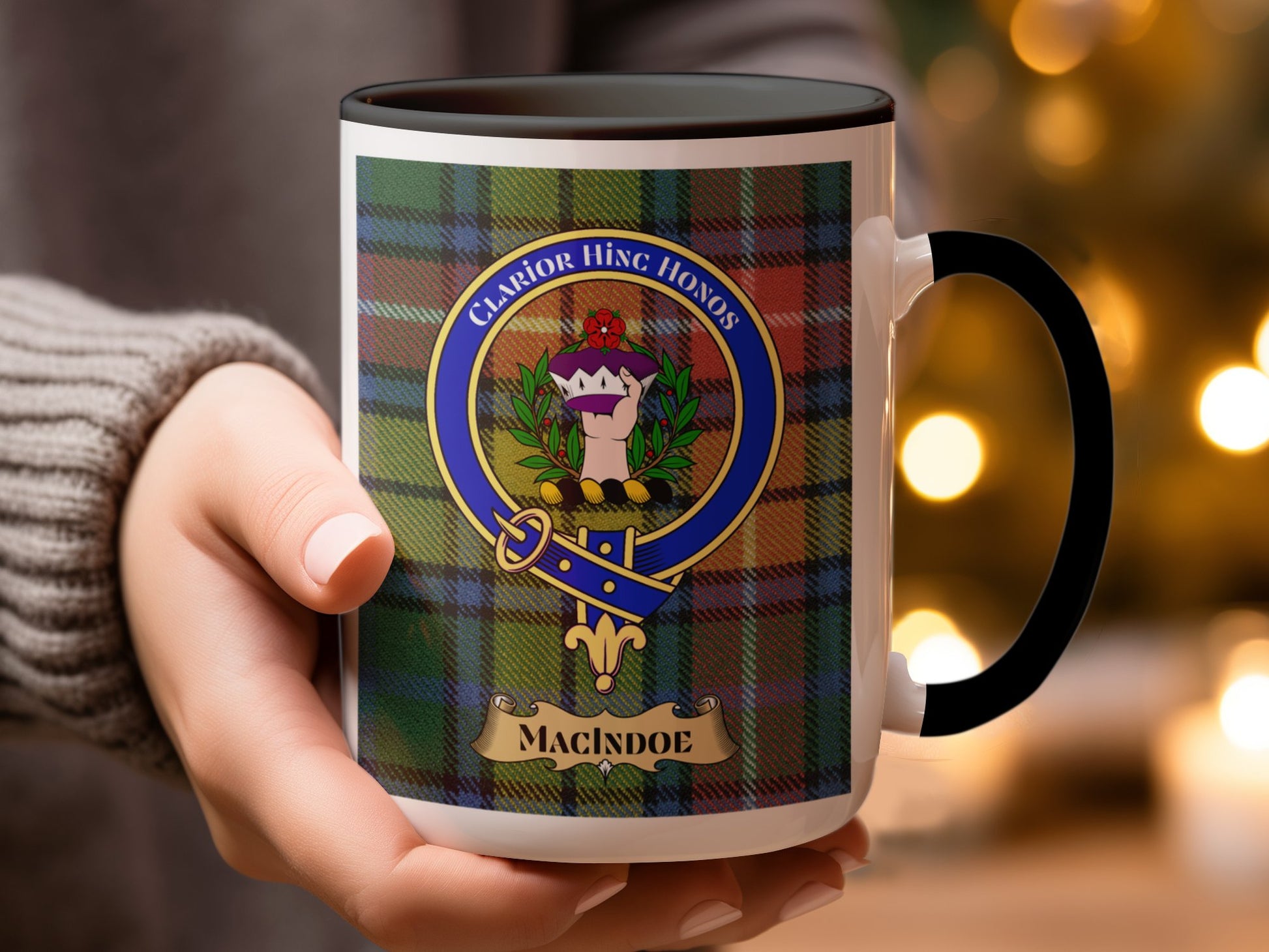 Clan Macindoe Crest Badge Tartan Clan Macindoe Mug - Living Stone Gifts