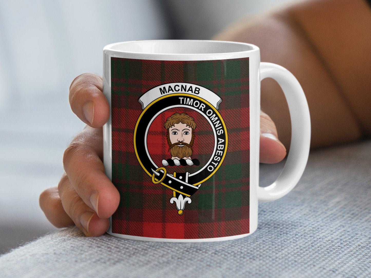 Macnab Clan Crest Tartan Scottish Clan Heritage Mug - Living Stone Gifts