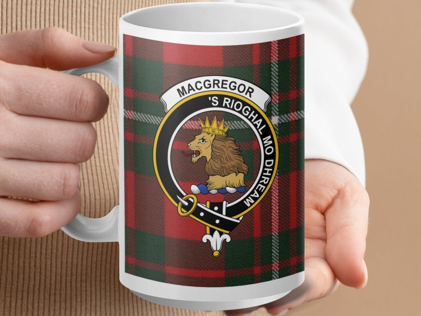 MacGregor Scottish Clan Tartan Crest Plaid Design Mug - Living Stone Gifts