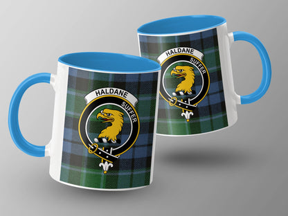 Clan Haldane Scottish Tartan Crest Design Mug - Living Stone Gifts