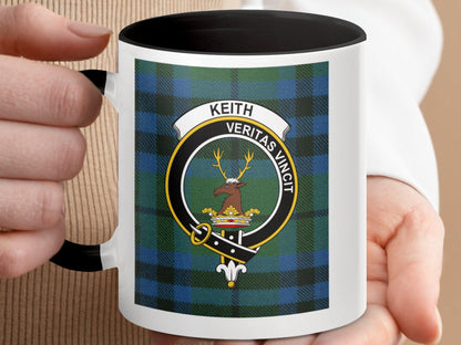 Stylish Keith Clan Crest Tartan Plaid Pattern Mug - Living Stone Gifts
