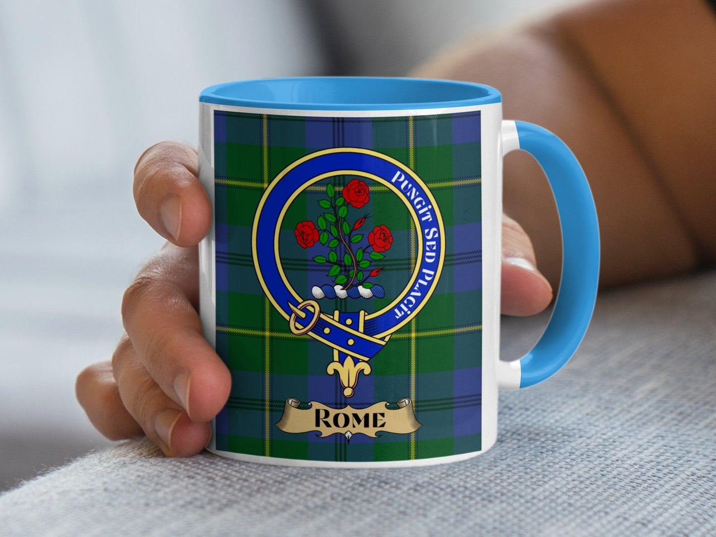 Rome Scottish Clan Tartan Crest Mug - Living Stone Gifts