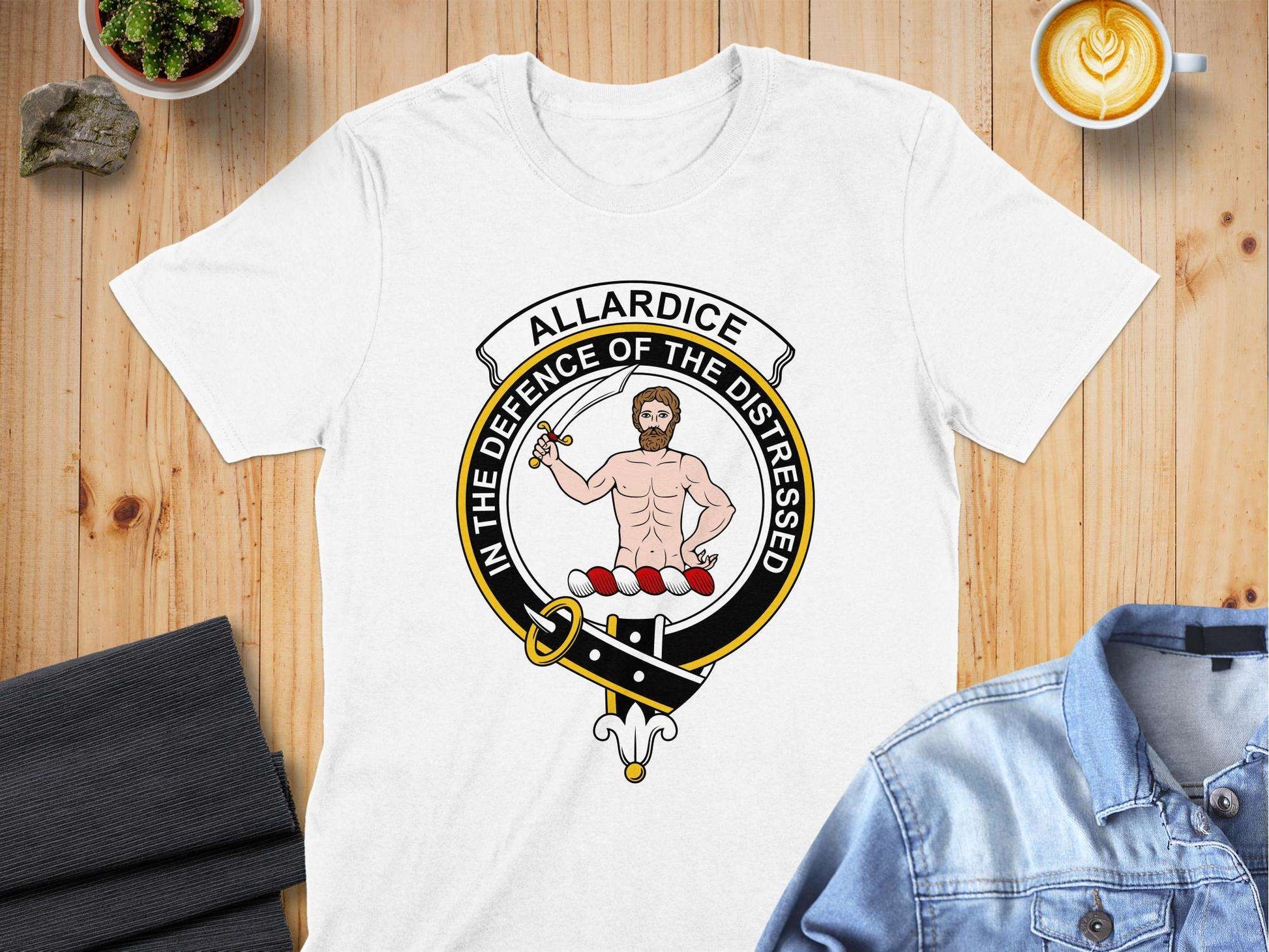 Allardice Scottish Clan Crest Highland Games T-Shirt - Living Stone Gifts