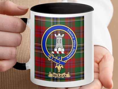 McLean Tartan Crest Clan Plaid Gift Mug - Living Stone Gifts