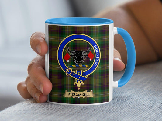McCaskill Scottish Clan Crest Tartan Mug - Living Stone Gifts